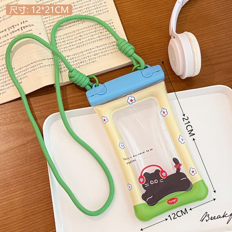 タッチスクリーン携帯電話防水バッグユニバーサル多用途オリジナルかわいいダイビングカバー透明水泳ラフティング携帯電話密封バッグ|undefined