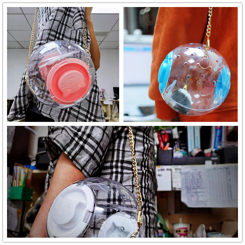 Juguete para correr de hámster, bola rodante transparente, oso de oro dorado, bola para correr de cristal, suministros para hámster, modelo de fabricante de bolas para correr