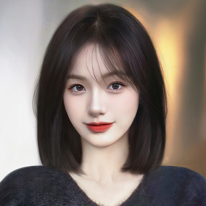 Nuevo producto transfronterizo 13*6 peluca de encaje de área grande verano negro cabello corto esponjoso natural cubierta de cabeza Bobo