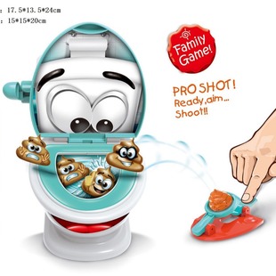 Cross-border novel trick toy catapult toilet poop game spoof parent-child interactive board game Toilet game