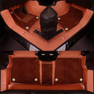 Tiggo 8 Floor Mats, Compatible with – Ayaqaltılar (Kovriklər) - 26-models-of-tiggo-8-free-anti-kick-mat-double-layer-foot-mat-french-velvet-blanket-orange