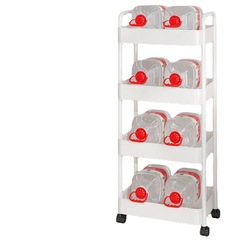 桌邊書架可移動落地小推車置物架兒童玩具收納架放書桌邊簡易書櫃