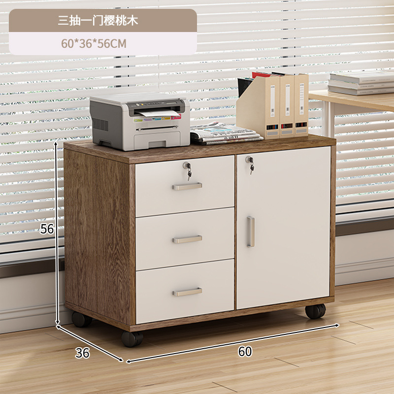 Tres sorteos de madera de cereza de 60 cm