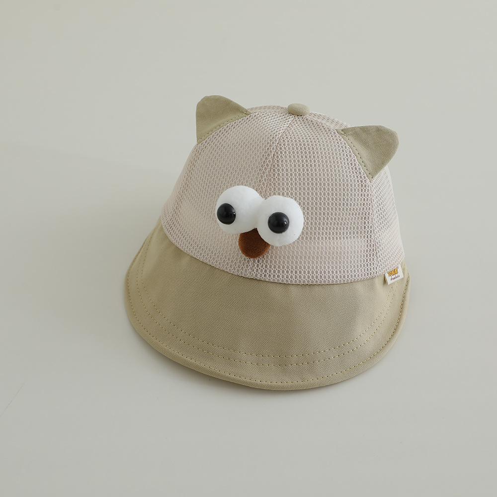 Sombrero para niños, estilo fino de verano, malla divertida y transpirable, sombrero de visera de ala grande, sombrero de protección solar para bebés para hombres y mujeres