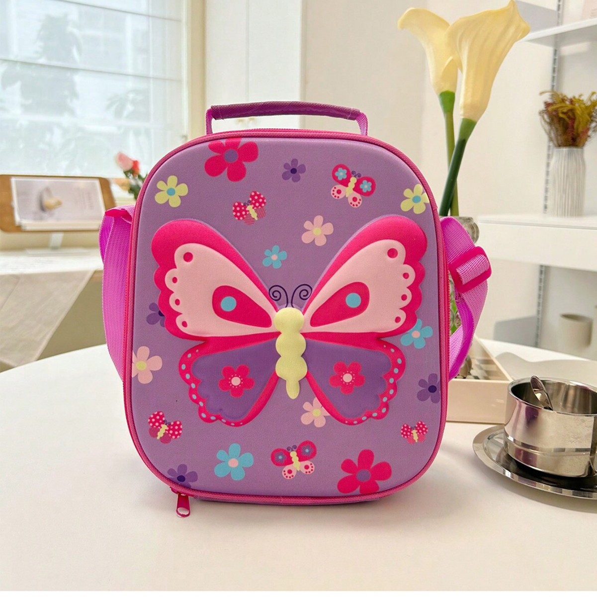 Nuevo paquete de aislamiento de dibujos animados 3D transfronterizos bolsas de bento portátiles para niños bolsas de hielo plegables bolsas de aislamiento de dibujos animados estudiantes caja de almuerzo