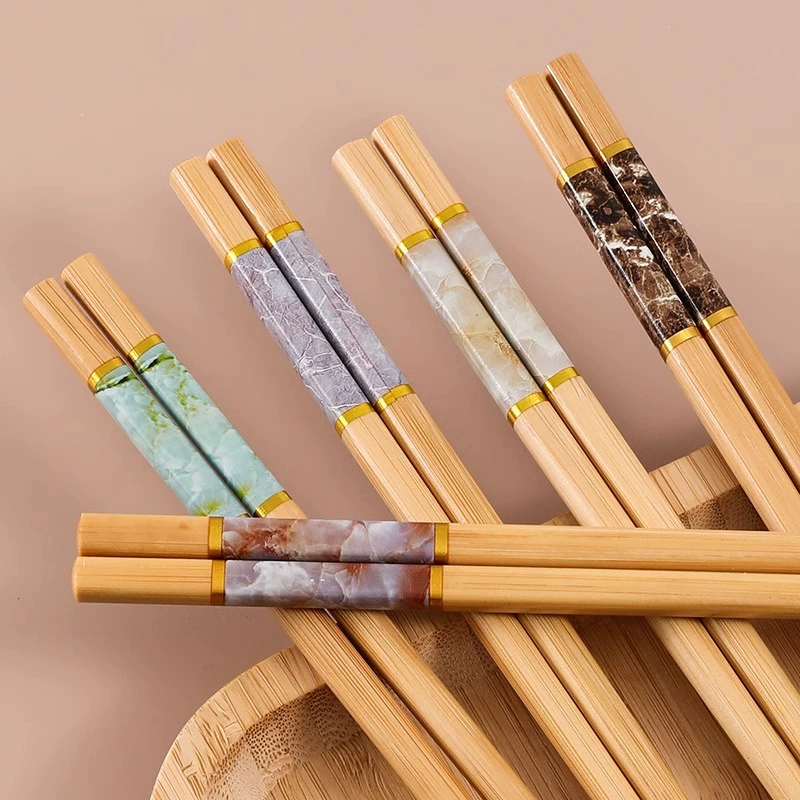 Высококачественные бамбуковые палочки для домашнего использования, без краски, без воска, устойчивые к плесени, противоскользящие, устойчивые к высоким температурам, одна палочка для всей семьи, чистые натуральные деревянные палочки для еды.
