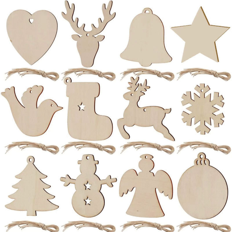 Christmas Crafts Creative Christmas Tree Ornaments Carved Wood Holiday Party Decoration Tags Home Decoration Props Christmas Crafts Creative Christmas Tree Ornaments Carved Wood Holiday Party Decoration Tags Home Decoration Props
