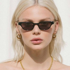 Aviator sunglasses for women with a high-end, UV protection, small frame, Western and European retro cat-eye style, 2024 new model