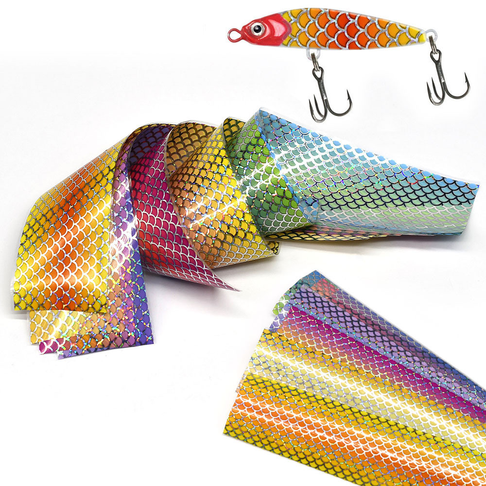 [4x20CM 路亚鱼饵诱饵制作材料 仿鱼鳞膜无粘性Fishing Lure DIY]