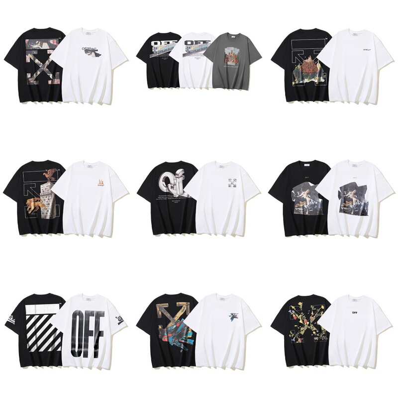 Cross-Border New Model Qw Arrow Print Youth Unisex Cotton Casual Loose Pullover Round Neck Short-Sleeve T-Shirt Wholesale Cross-Border New Model Qw Arrow Print Youth Unisex Cotton Casual Loose Pullover Round Neck Short-Sleeve T-Shirt Wholesale