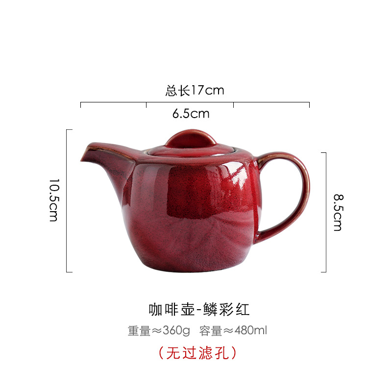 Cafetera semi-hecho a mano tetera hogar tetera cerámica Kung Fu juego de té tamaño capacidad manija sola olla logo