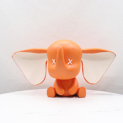 簡約現代創意大耳朵小飛象可愛雕塑擺件樣板間兒童房客廳家居飾品