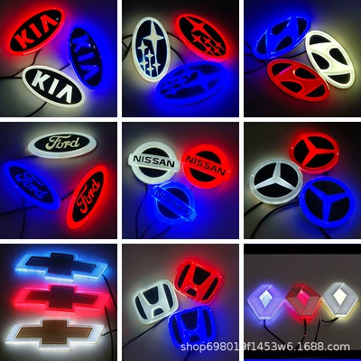 【Cross-Border Hot Product】Suitable for Various Cars 4D Luminous Led Rear Emblem Light
