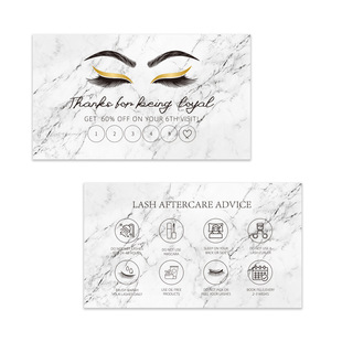 50 sheets/pack eyelash care card small business care card business card
