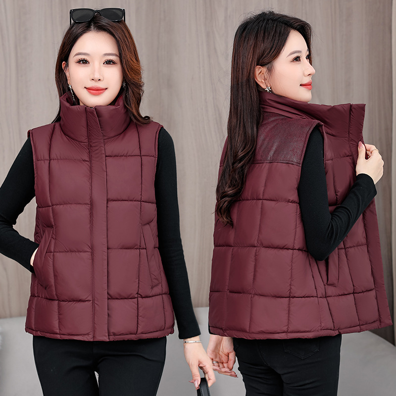 Moda chaleco de algodón mujer 2025 invierno nuevo estilo coreano relajado y delgado con aire extranjero grueso calentamiento clip