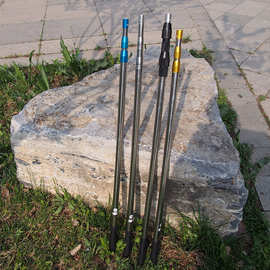 加厚不锈钢抄网杆 定位伸缩抄网 大物捞鱼网杆 鱼叉杆 渔具用品