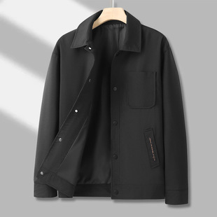 Men's New Style Jacket Autumn and Winter Lapel Business Casual Top fleece-lined Thickened Warm Jacket for Men