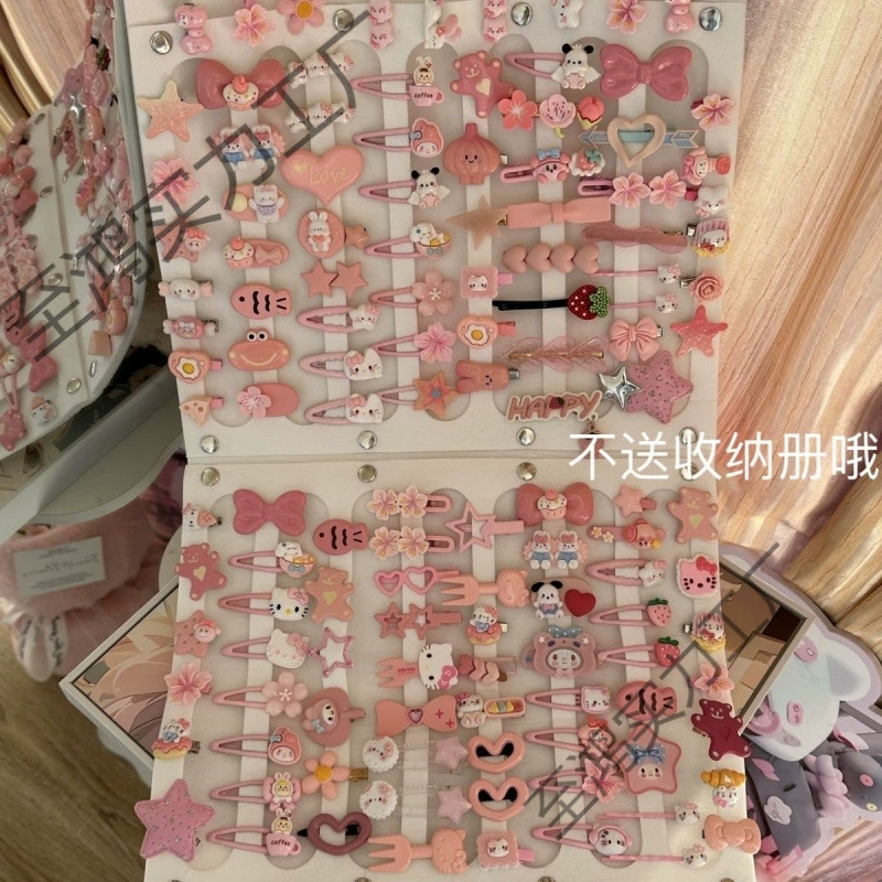 Розовые заколки для волос 50 милых наборов Сладкая девушка Лю Хайцзяо Японский мультяшный головной убор