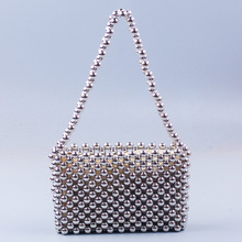 定制手工串珠成品diy珍珠包复古ins包包百搭款方形包女士手提包包