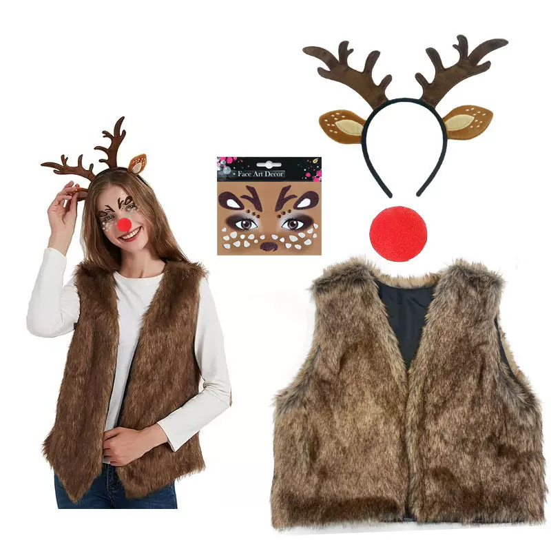 可爱鹿角发箍女洗脸发带头饰简约网红圣诞头箍发捆发卡森女韩国