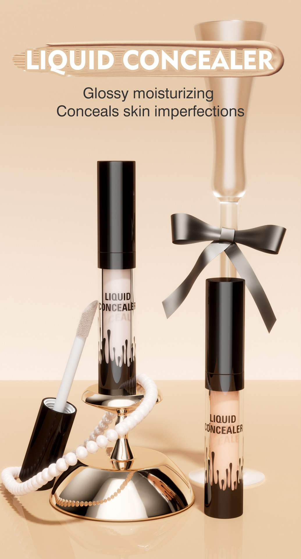 Hellokiss Cross-border Natural Blemish and Acne Mark Concealer is waterproof, sweat-resistant, light and snug, and suitable for tattoo concealer Specification drawing