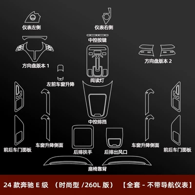 Car interior film: Protective Film Modification - 24-26-e-class-fashion-260l-version-full-set-without-navigation-instrument