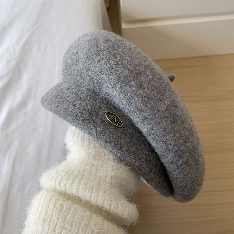 Wool Beret For Women White Raspberry Pink Autumn Winter Painter Hat_voghion.com