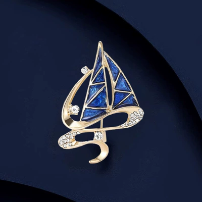 Smooth Sailing Brooch High-end Yaxa sancaqları - blue-sailing-brooch
