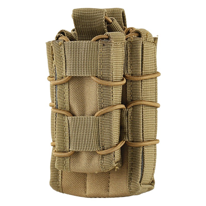 Niño-madre clip de doble articulación táctica MOLLE accesorio bolsa multifunción cintura colgando bolsa de doble articulación elástica ventilador militar CS