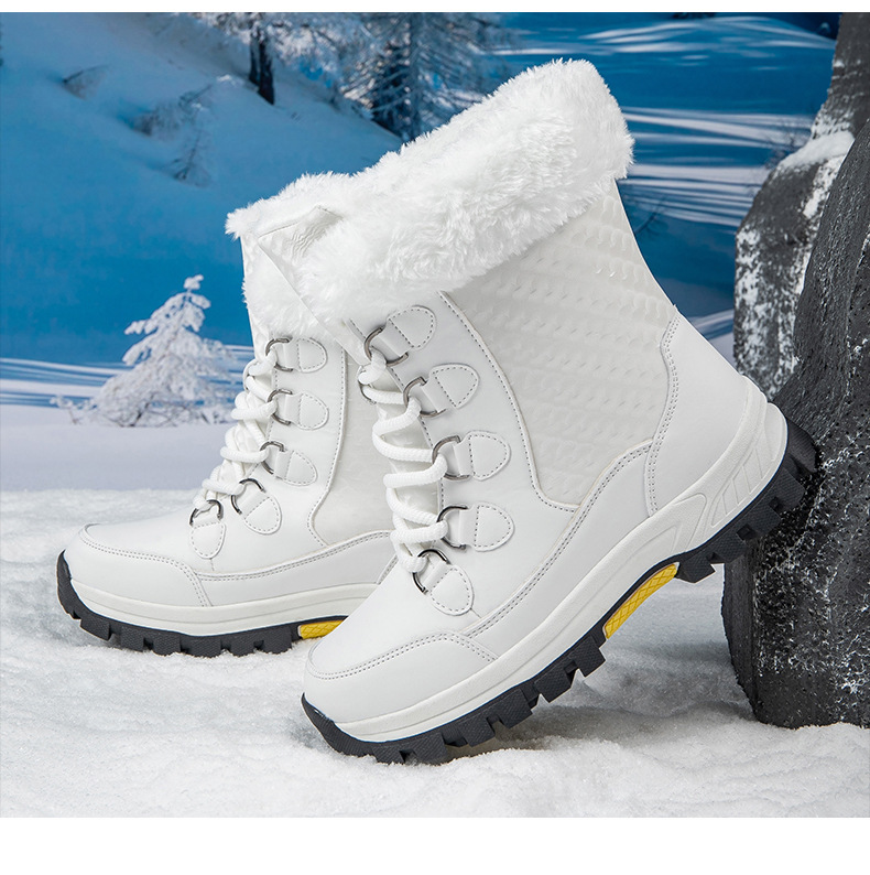 New Boots, Thickened Cotton Shoes, Women's Autumn And Winter New Style, Women's Snow Boots, Warm And Plush_vogvips.com