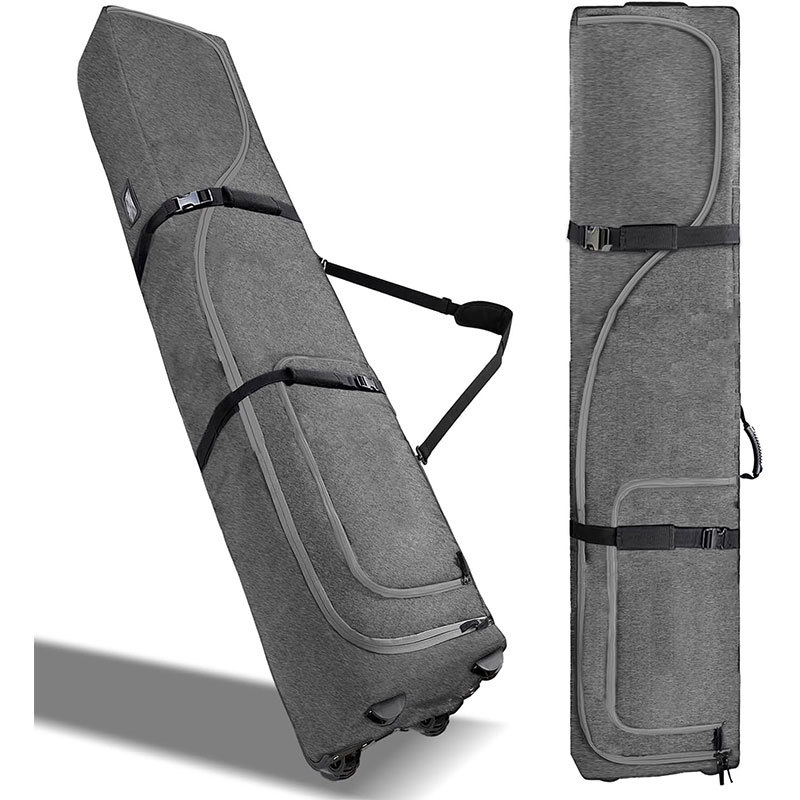 New Style Ski Board Bag with Wheels, Ski Bag with Shoulder Straps, Single Board and Double Board Backpack, Ski Equipment Set, Complete Snowboard Bag