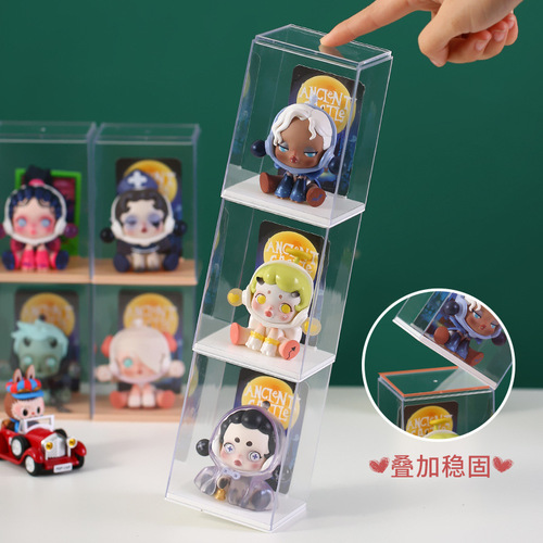 Blind Box Storage and Display Rack Acrylic Display Box Dustproof Bubble Mart Transparent Cabinet Figure Action Figure Storage Box
