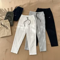 24SS Весенние и осенние мужские спортивные штаны с маленьким крючком и вышивкой, маленькая этикетка, спортивные повседневные, самые последние для матчей, вязаные маленькие прямые брюки в клетку