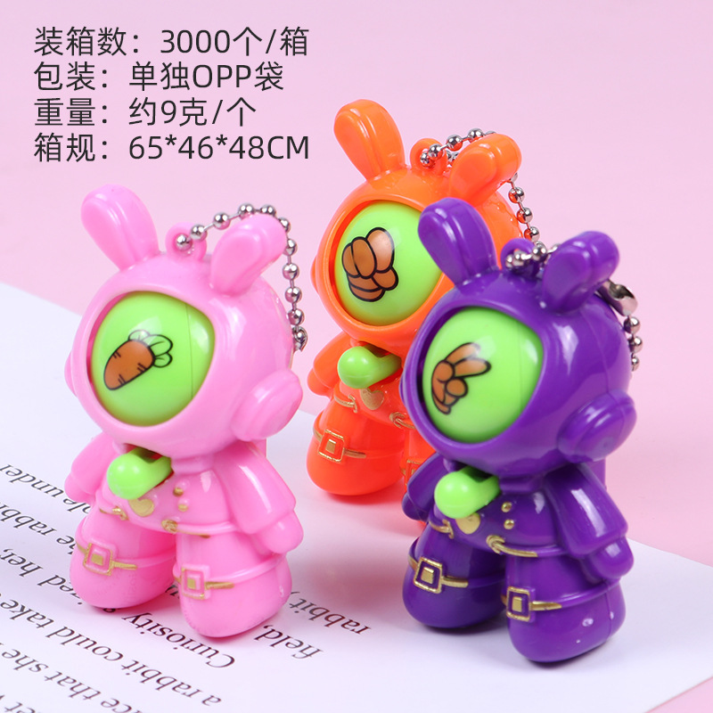 Mini boxeo de adivinación conejo de rábano pequeño juguete promocional pequeño premio tijeras tela de piedra juego huevo colgante llavero
