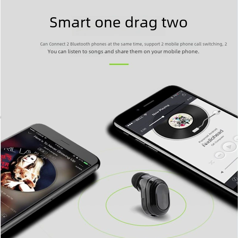 Маленькие невидимые три-дименсиональные наушники, Bluetooth, (торговля через границу)