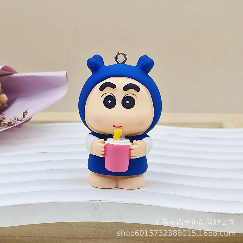 漫画かわいい樹脂クレヨンしんちゃんのキーホルダーのアイデアの立体的な小さな置物のテーブルの装飾の贈り物の卸売り|undefined