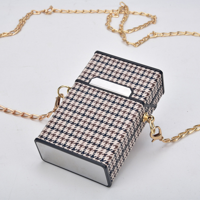 Caja de cigarrillos 20 paquetes Caja de regalo Caja de cigarrillos en bruto de cuero Caja de cigarrillos magnética portátil personalizada para niños Caja de cigarrillos anticolisión y a prueba de humedad para niñas