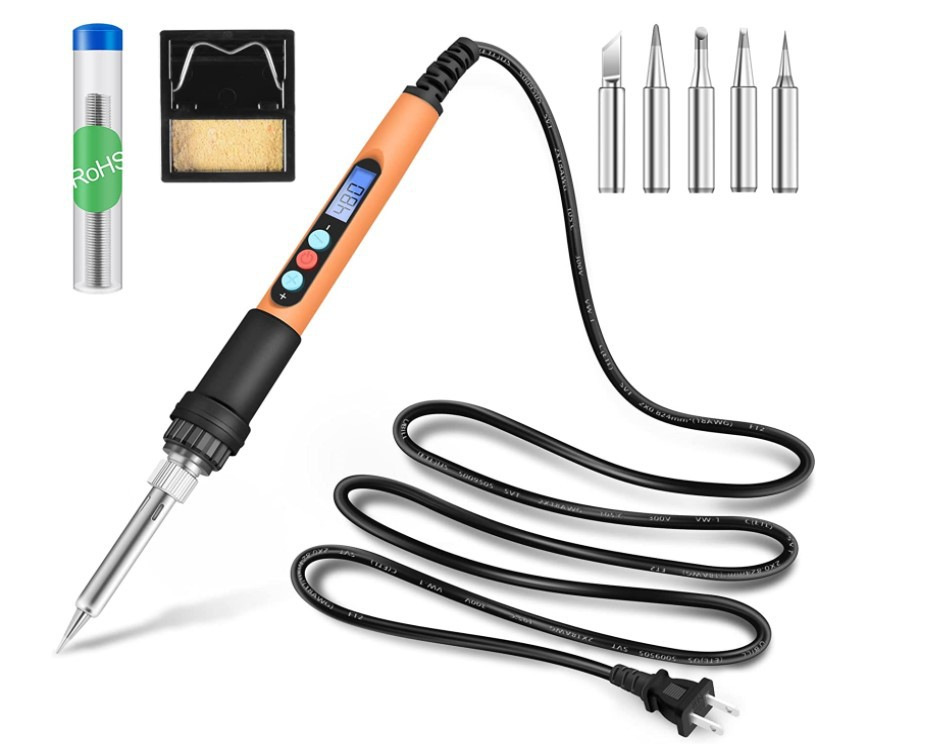 Caliente transfronterizo de soldadura eléctrica hierro 90W ajustable temperatura constante de soldadura eléctrica de hierro pantalla digital de soldadura eléctrica de hierro interior calefacción eléctrica soldadura