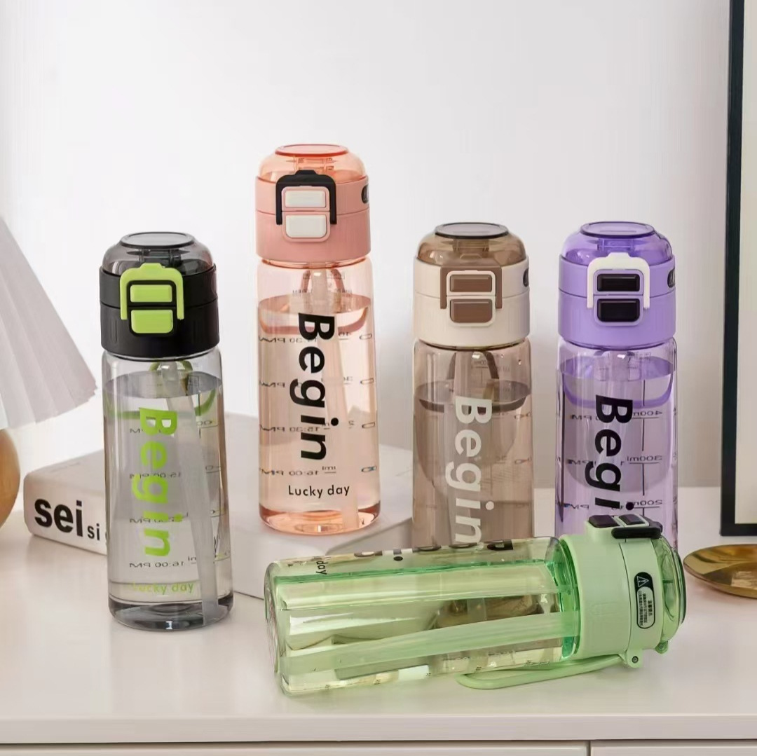 Futong doble taza de agua portátil de gran capacidad deportiva taza de estudiante de bebida directa hervidor de plástico resistente a altas temperaturas taza de agua de doble uso