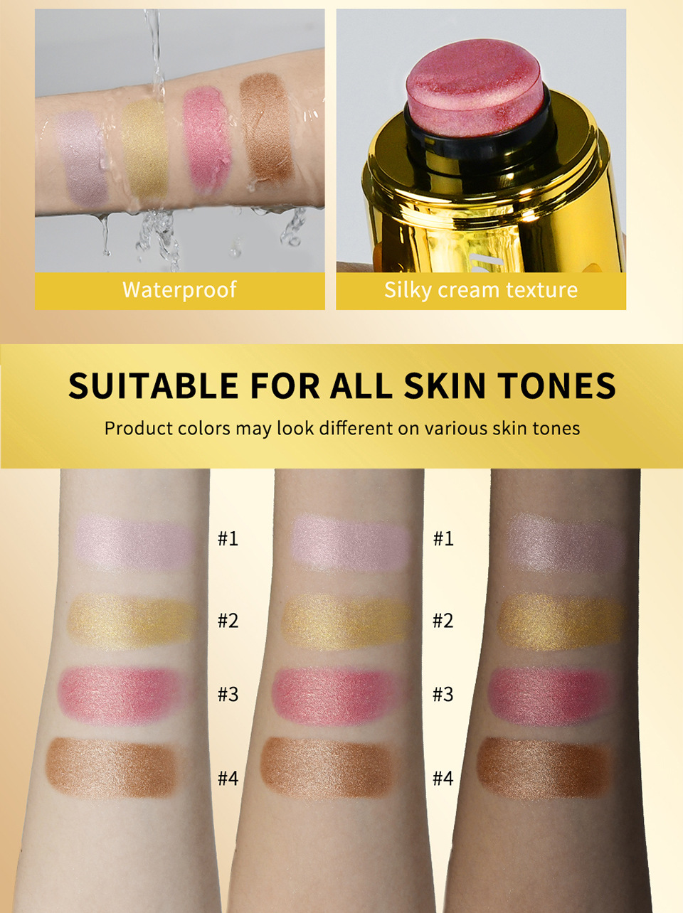 Cross-border lakerain Rotating Highlight Stick Natural three-dimensional facial contouring stick undefined