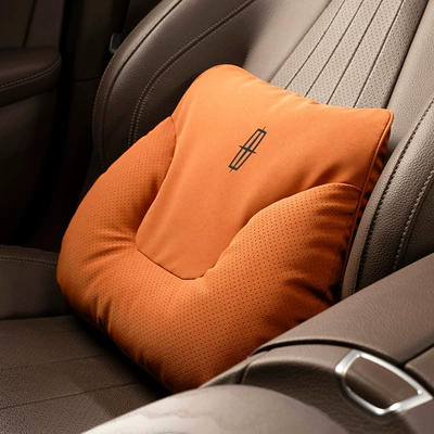 Headrest: Adventurer Mkc, Continental Mkz, Aviator - horn-style-love-horse-orange-lincoln-waistrest-set