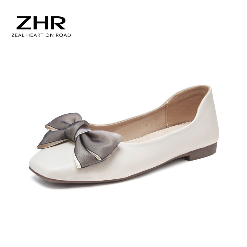 Sandal nữ quai chữ V đế bệt mũi bít phong cách Hàn Quốc — AH168 Màu mơ