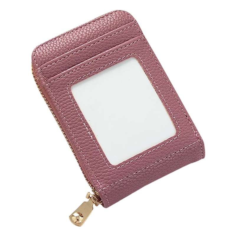 Titular de la tarjeta de las mujeres de estilo coreano nuevo anti-desgaussing color sólido Licencia de Conducir mini simple multifuncional titular de la tarjeta pequeña titular de la tarjeta de las mujeres