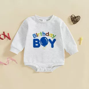 Комбинезон с вышивкой «birthday boy» осень-зима