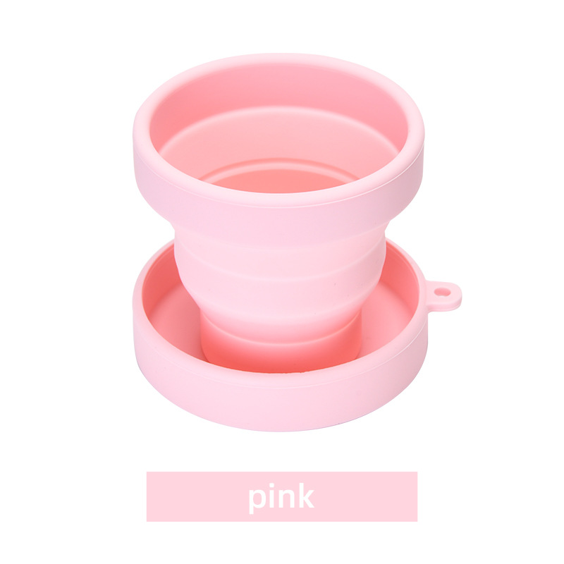 Taza de agua plegable de silicona para viajes al aire libre, taza retráctil portátil a prueba de caídas, taza de regalo de vacaciones publicitaria en stock