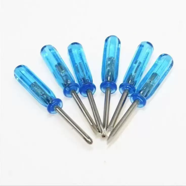 45长迷你蓝色透明水晶3mm十字 一字螺丝刀 维修工具螺丝批 45mm