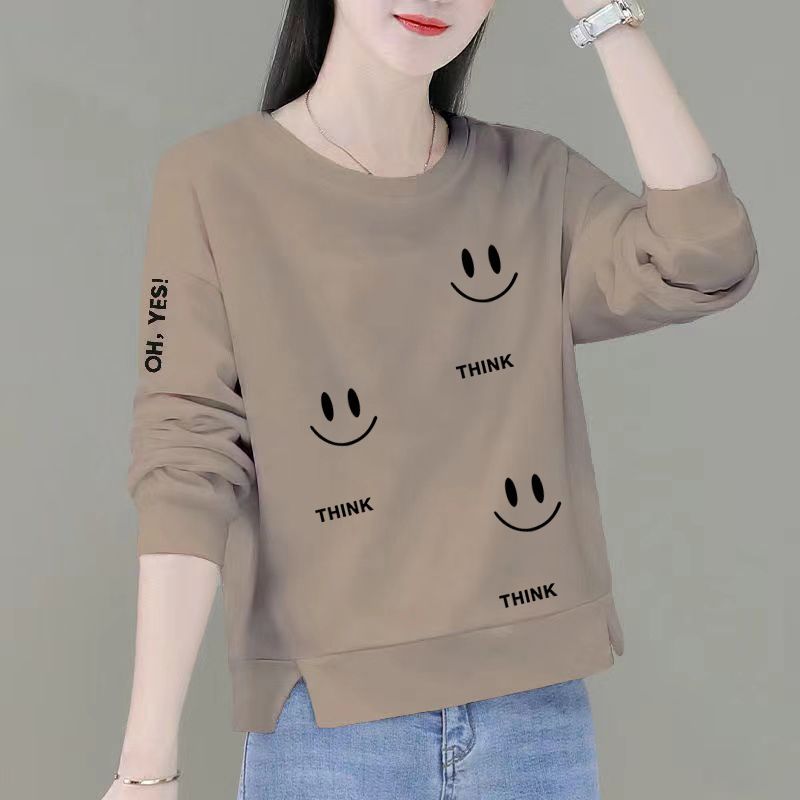 棉女士长袖卫衣秋款上衣女韩版宽松小个子短款打底衫春秋款