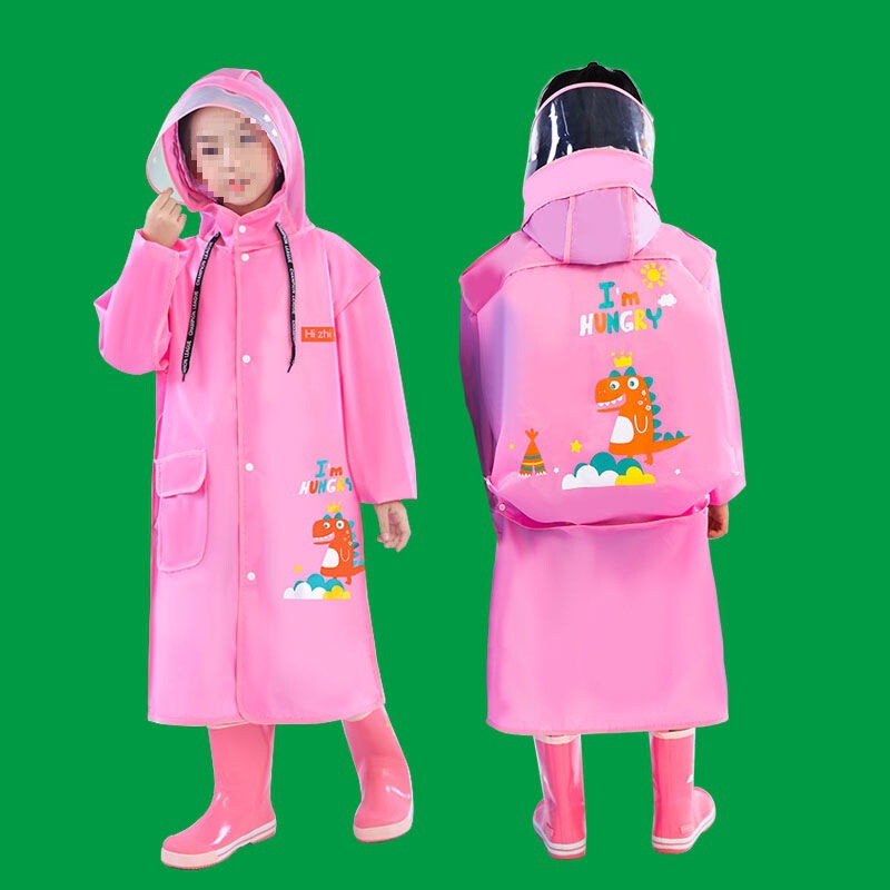 子供用レインコート卸売カレッジスタイル幼稚園年長児と小学生通学用ランドセル全身|undefined