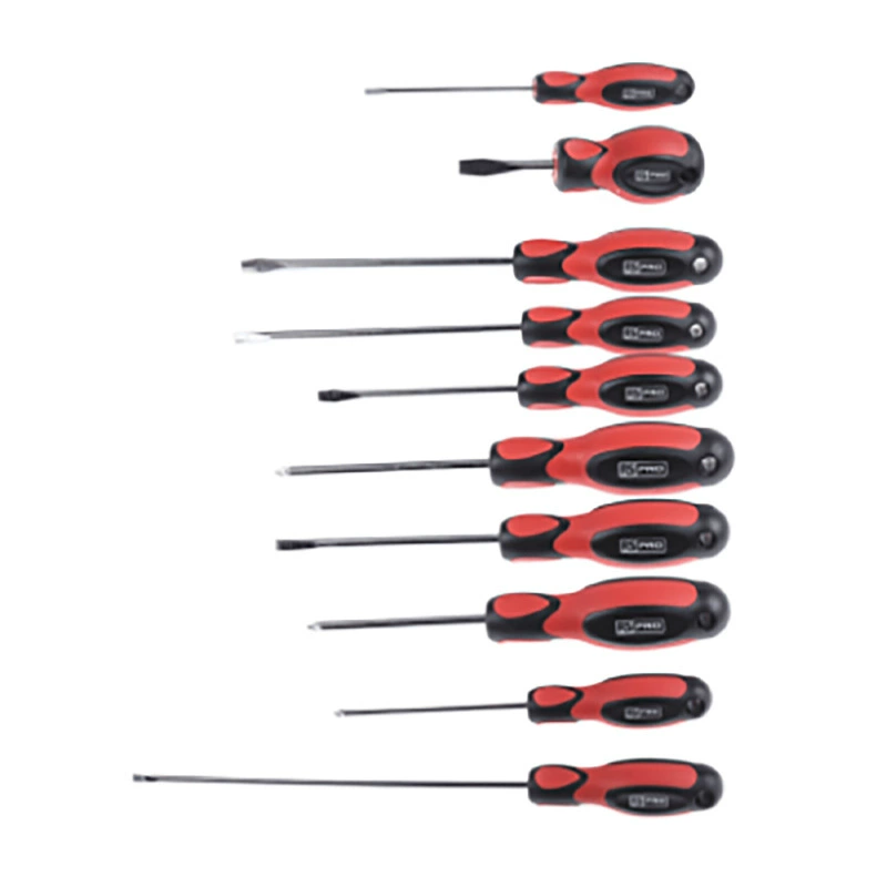 Набор стандартных отверток RS PRO, крестообразный; бита с плоской головкой, набор из 10 предметов 459-3988.