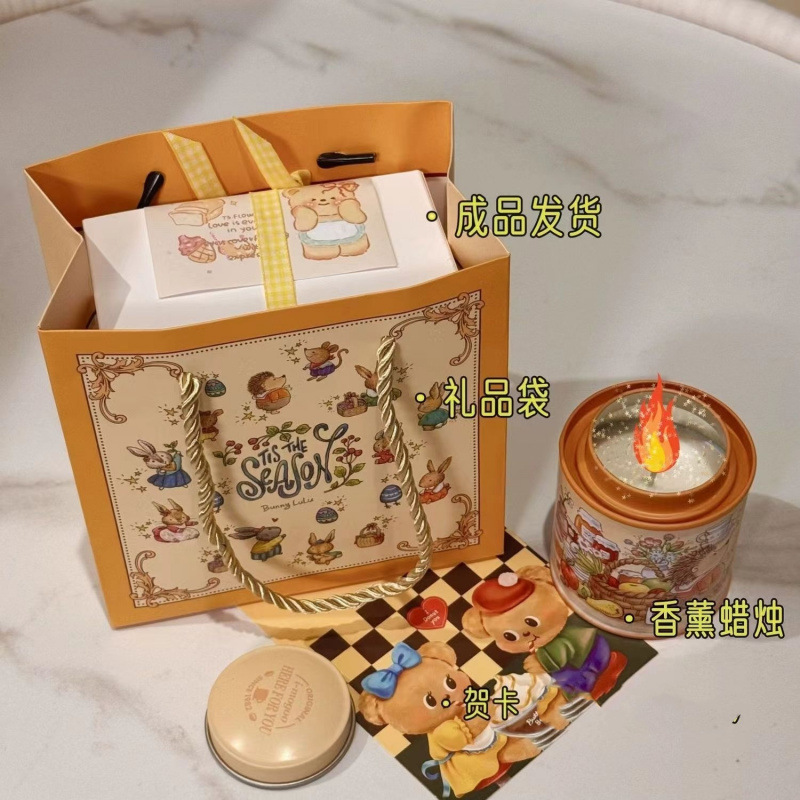 クリスマスプレゼント、お土産、バターベアの香り付きキャンドル、誕生日プレゼント、女の子、彼女、女の子向けのギフト、人形